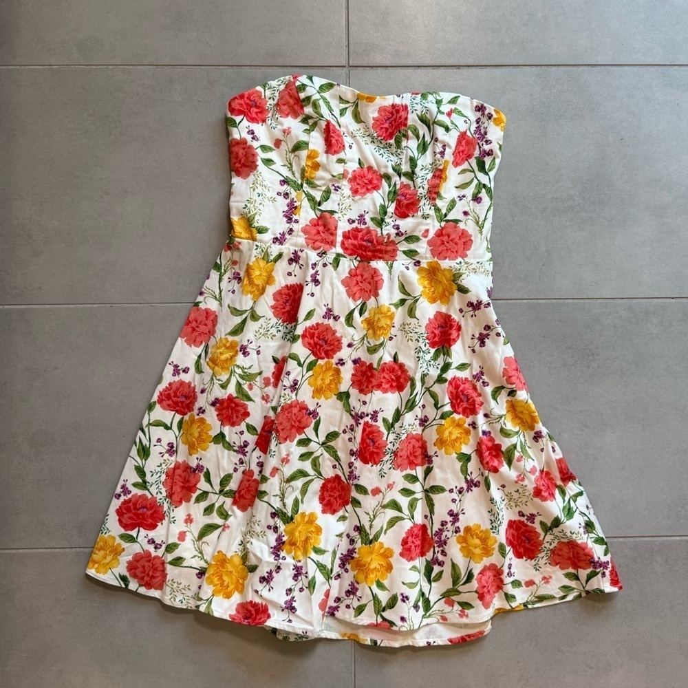 Francesca's Red and Yellow Sweetheart Sundress - Picture 5 of 7
